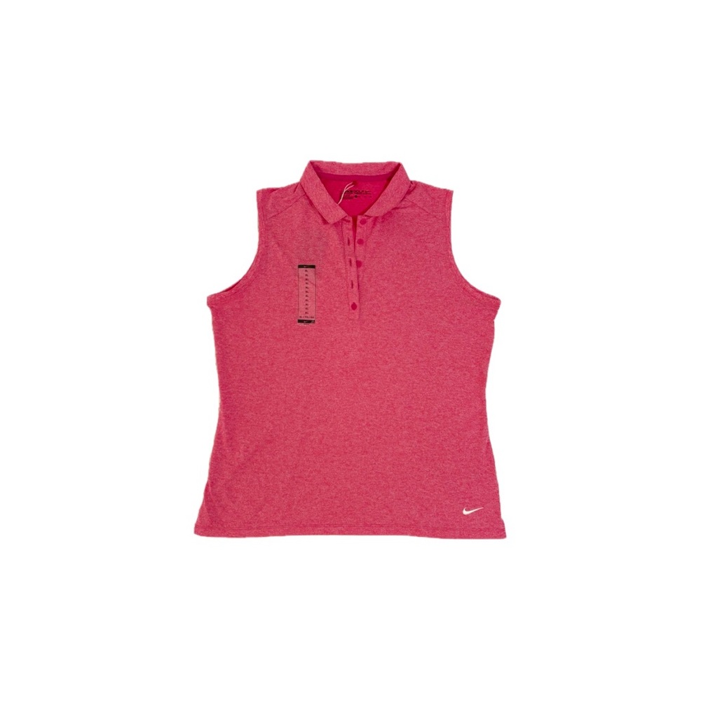 NWT Women’s Nike Golf Dri-FIT Sleeveless Polo Tank Top in Pink – Extra Large